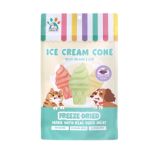 Singapaw Pet Treat Freeze Dried Ice Cream Cone Purple Sweet Potato 48g